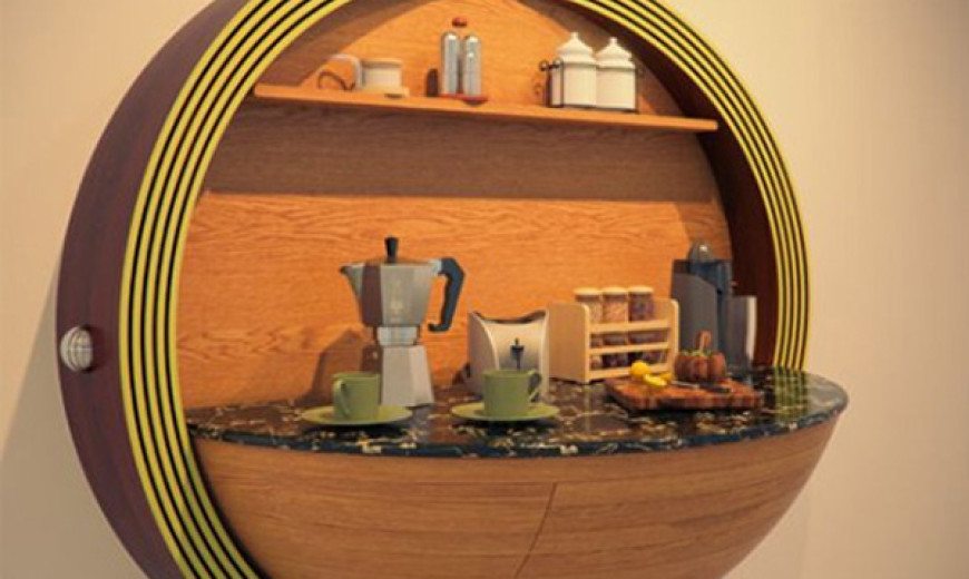 Futuristic Pod Kitchen for Crowded Spaces