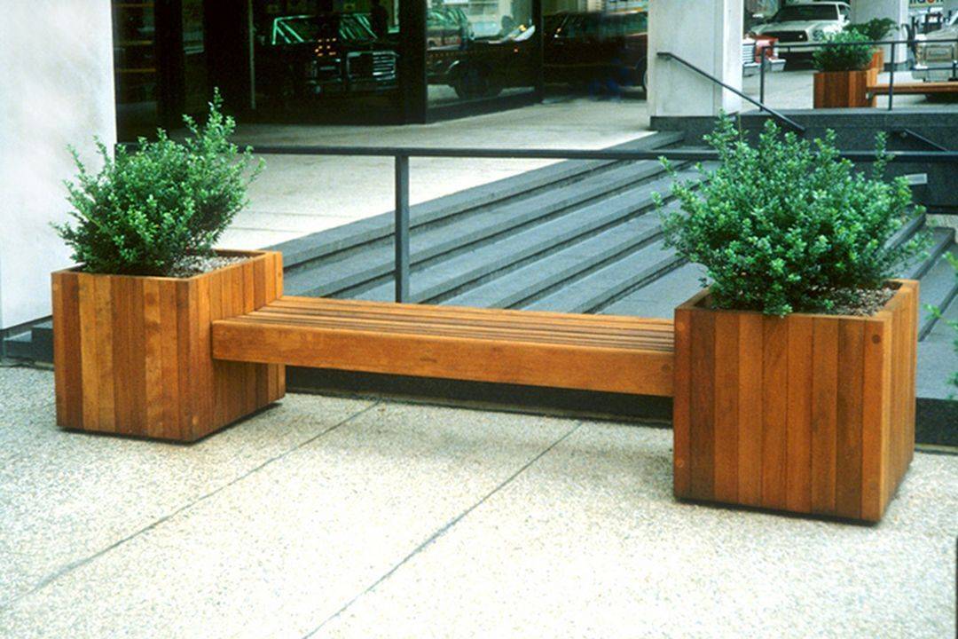 Planter Box Inside bench.