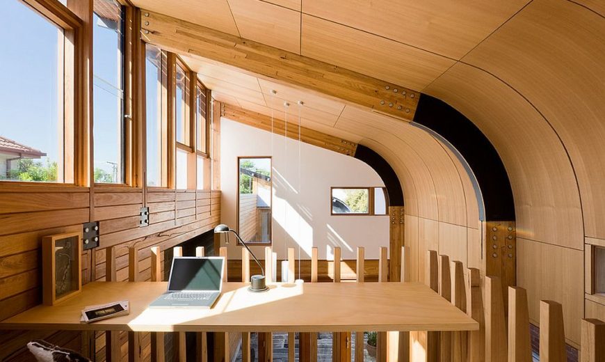 Trendy Ideas: 20 Home Offices with Ceiling Beams that Make an Impact!